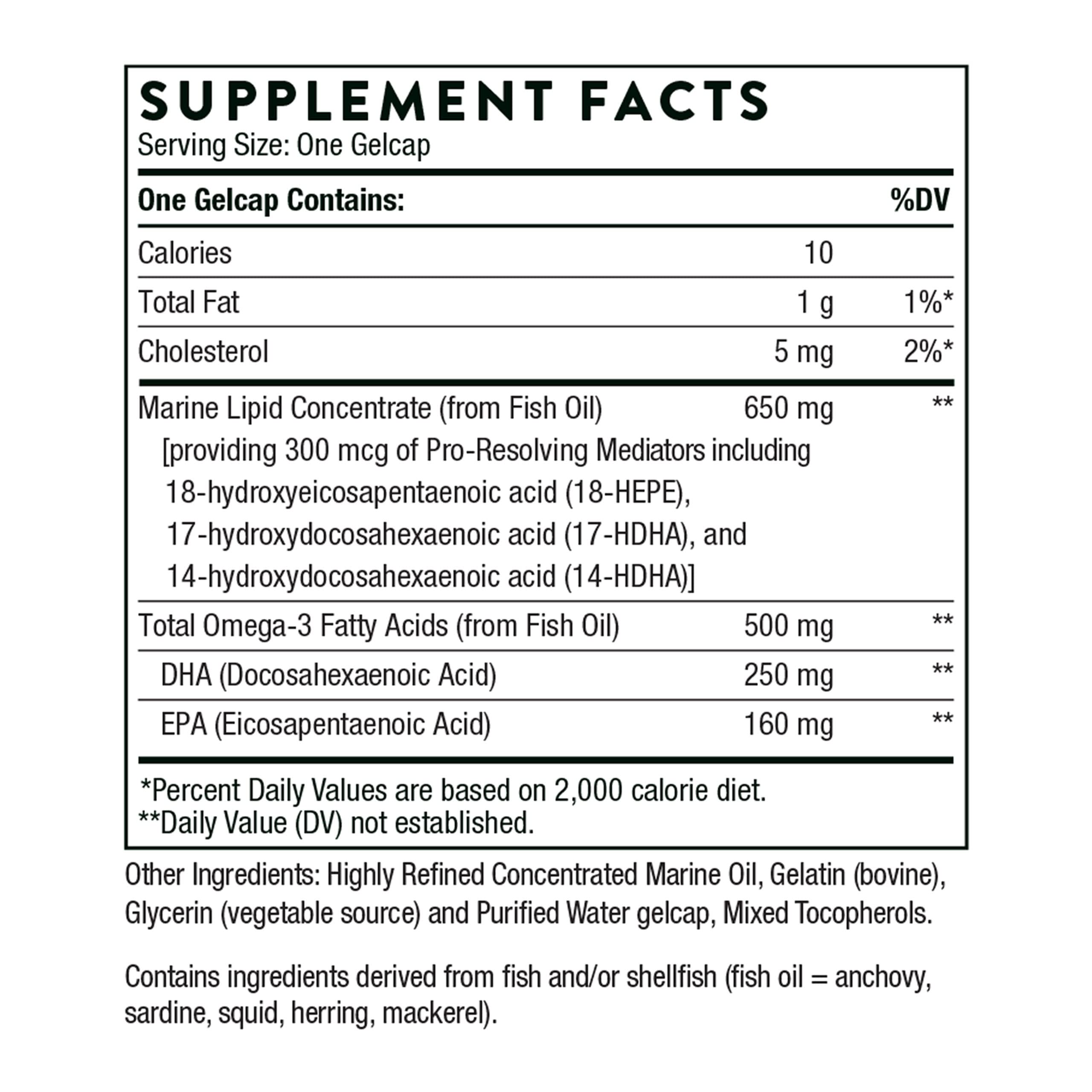 THORNE Pro-Resolving Mediators - Balanced Immune Response & Brain Structure, 60 Gelcaps