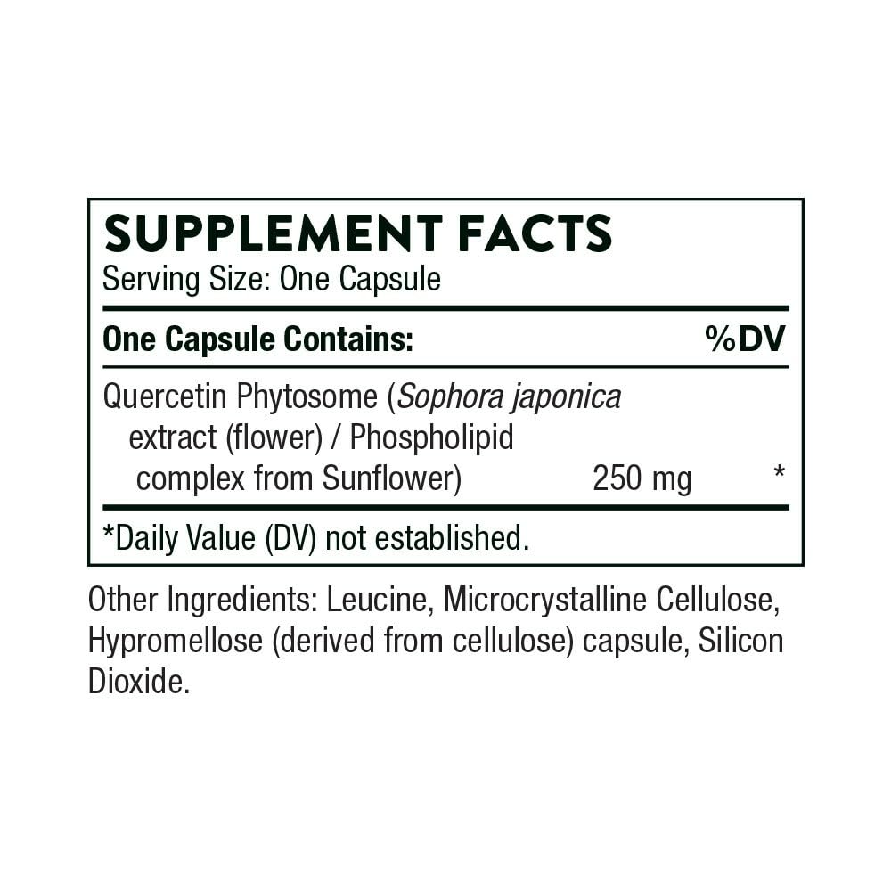 THORNE Quercetin Phytosome – Immune & Respiratory Support, Seasonal Allergy Relief | 60 Servings