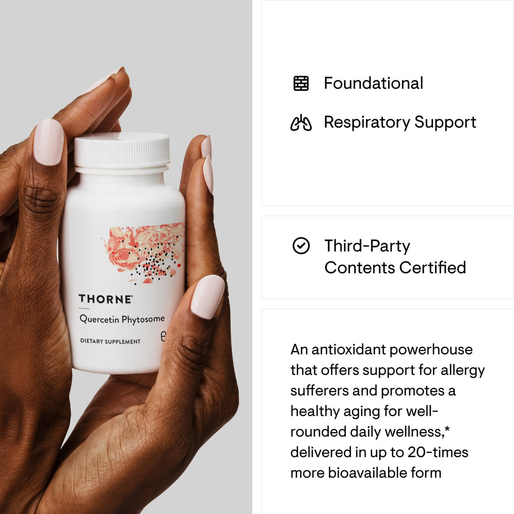 THORNE Quercetin Phytosome – Immune & Respiratory Support, Seasonal Allergy Relief | 60 Servings