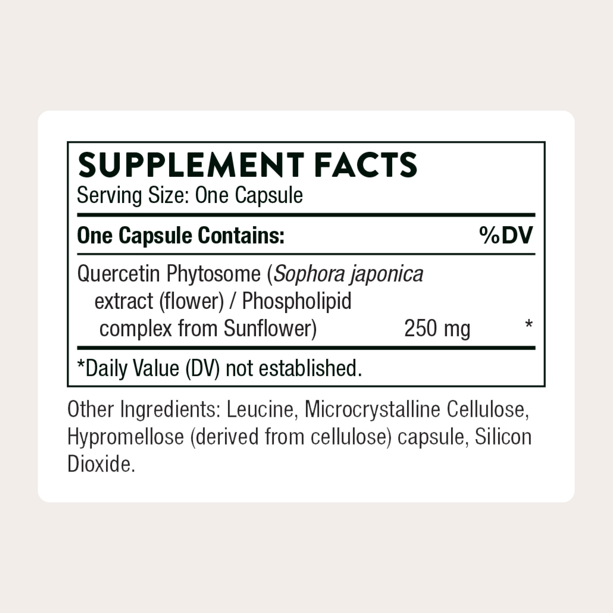 THORNE Quercetin Phytosome – Immune & Respiratory Support, Seasonal Allergy Relief | 60 Servings