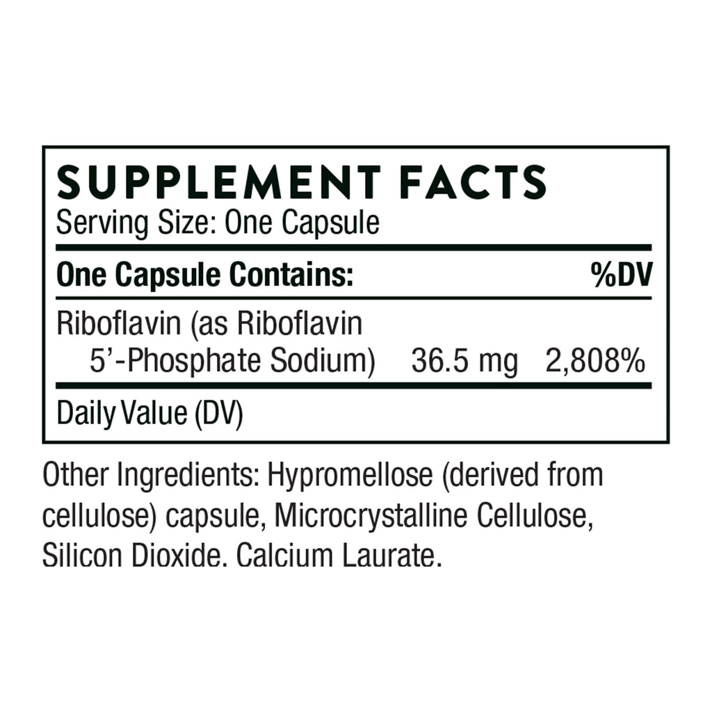 THORNE Riboflavin 5'-Phosphate - Bioactive Vitamin B2 for Methylation Support* - 60 Capsules