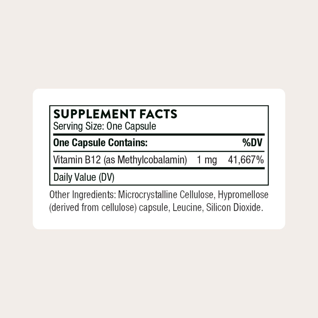 THORNE Vitamin B12 Methylcobalamin – Heart & Nerve Support