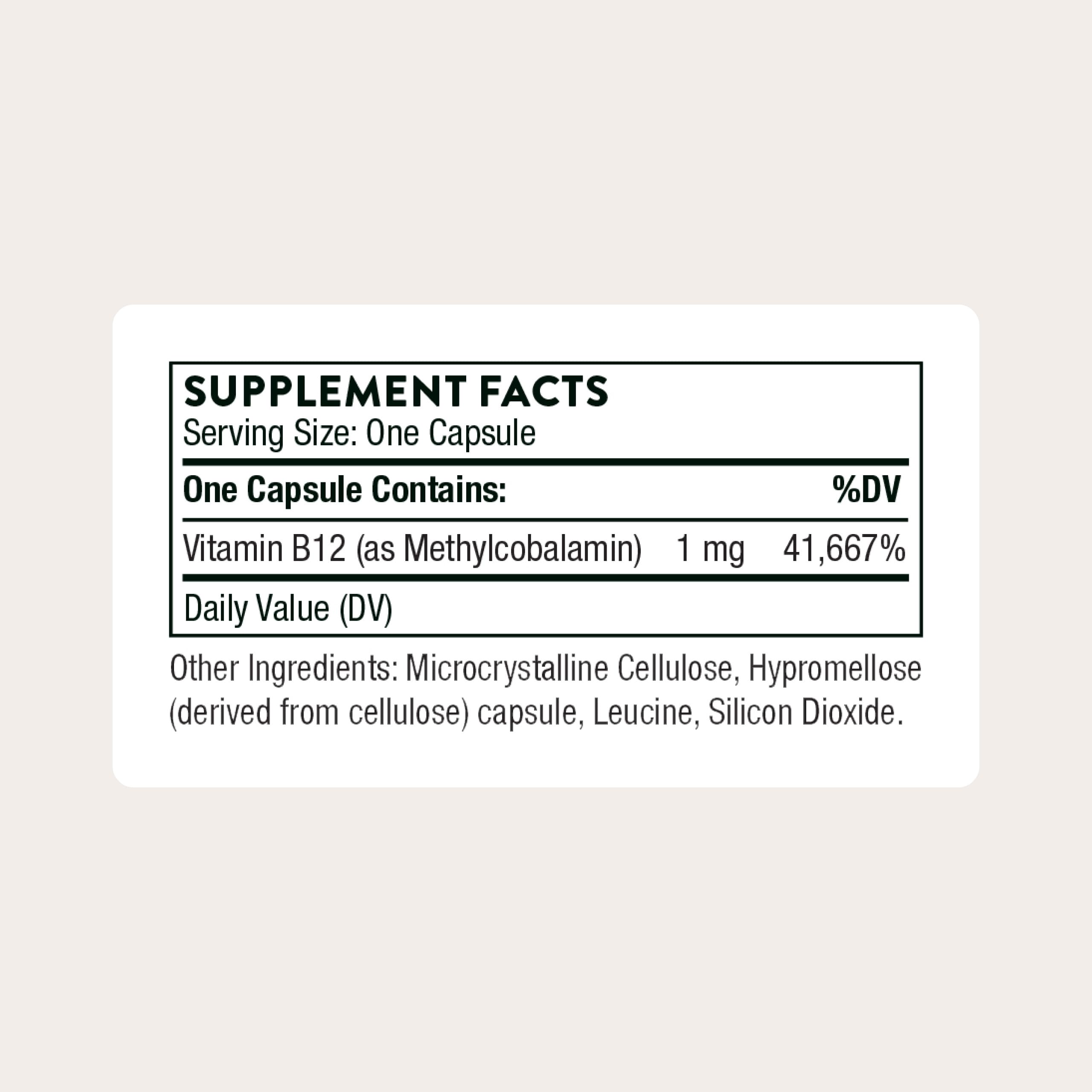 THORNE Vitamin B12 Methylcobalamin – Heart & Nerve Support