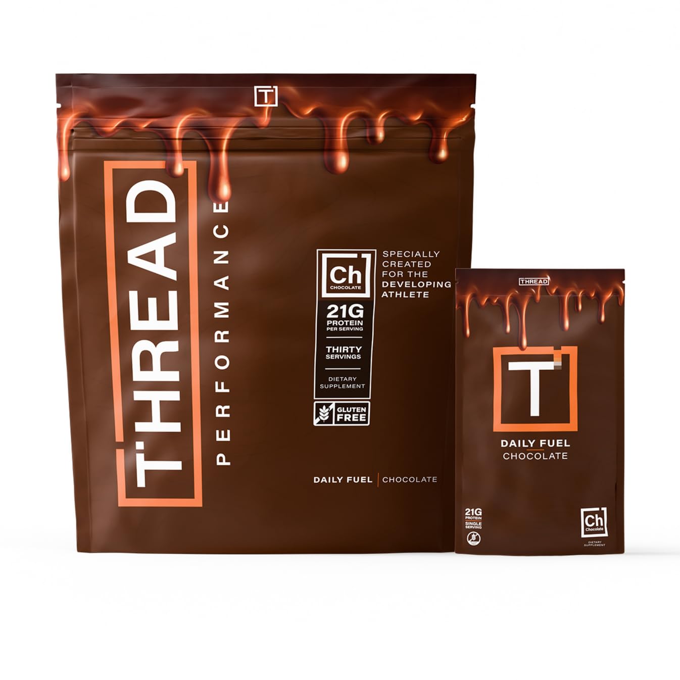 THREAD Performance Daily Fuel – Chocolate Brownie | 21g Protein, 60+ Organic Superfoods, 30 Servings