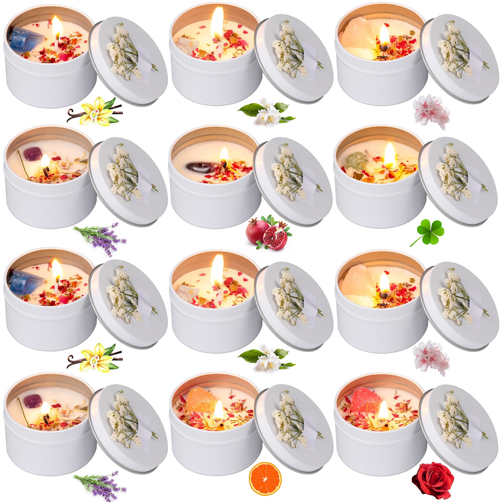 Threlaco 12 Pcs Bridesmaid Gift Scented Candles Set | Soy Wax