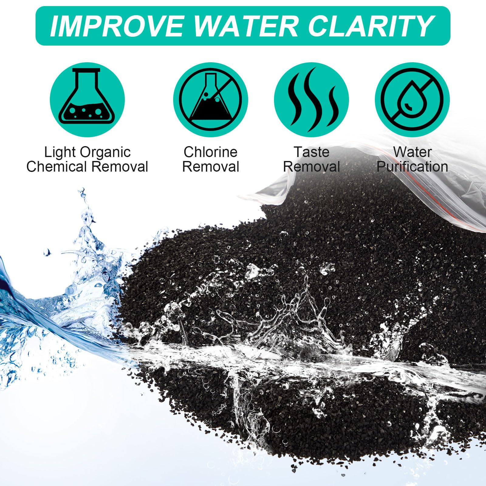 Threlaco 10lbs Activated Charcoal Powder — GAC Pellets for Water & Air Filtration