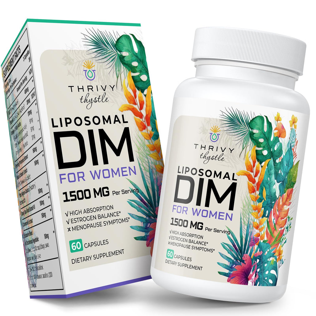 ThrivyThystle Liposomal DIM Supplement - 1500 mg for Women | Estrogen Support
