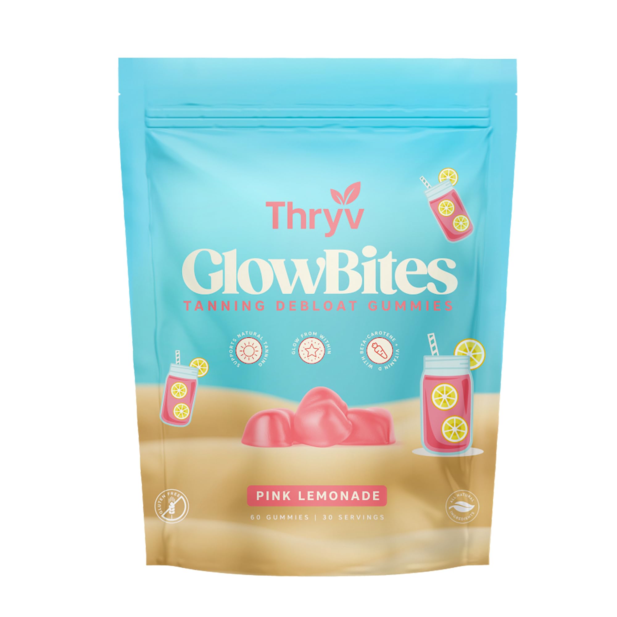 Thryv UVBites Tanning Gummies – Self Tan Supplement | Glow Up Skin