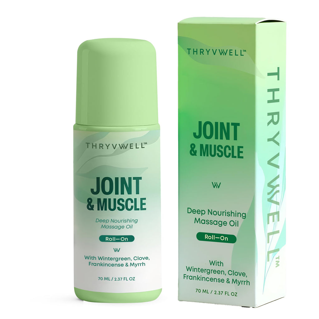ThryvWell Joint & Muscle Deep Nourishing Oil Roll-On - Non-Greasy, 100% Natural (2.37 oz Travel Size)