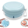 THSTOIC Denture Case & Cup – Travel Retainer with Mirror (Blue)
