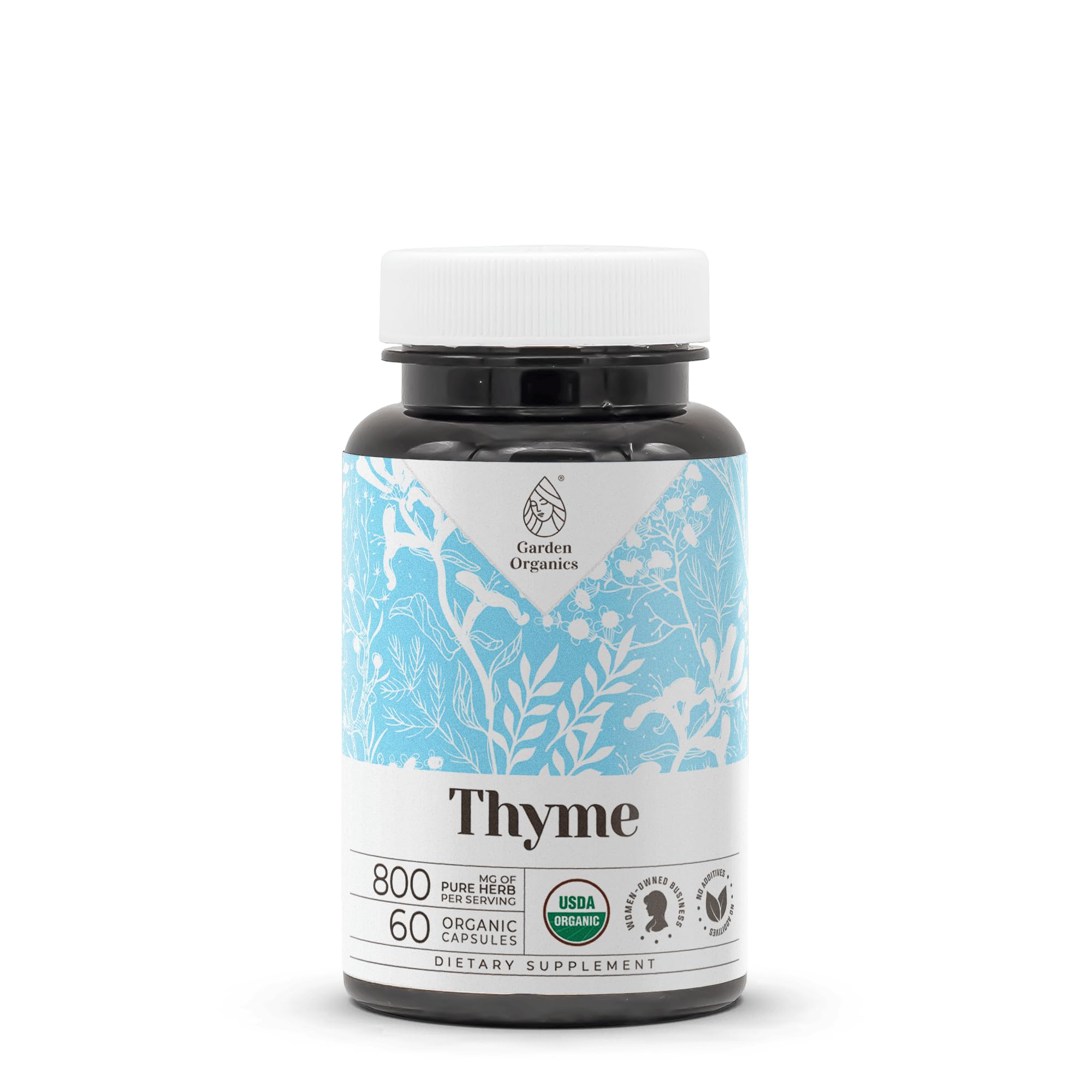 Thyme 60 Capsules | High-Potency Herbal Supplement – USDA Organic Thyme