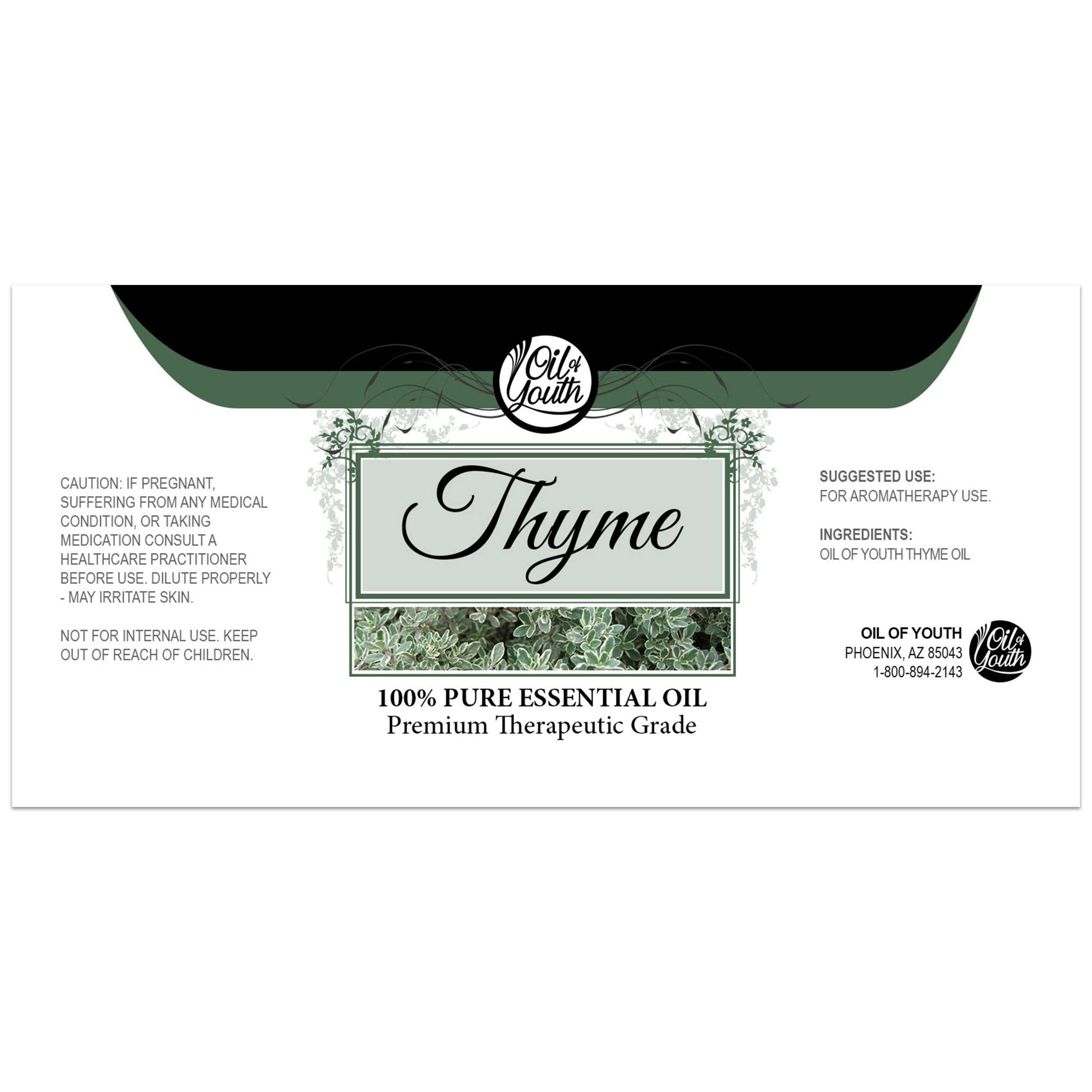 Oil of Youth 4 fl oz Thyme Essential Oil – Therapeutic Grade