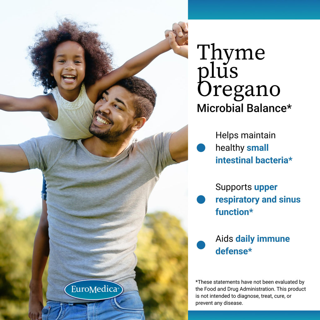 EuroMedica Thyme Plus Oregano - Immune & Digestive Support (30 Softgels)