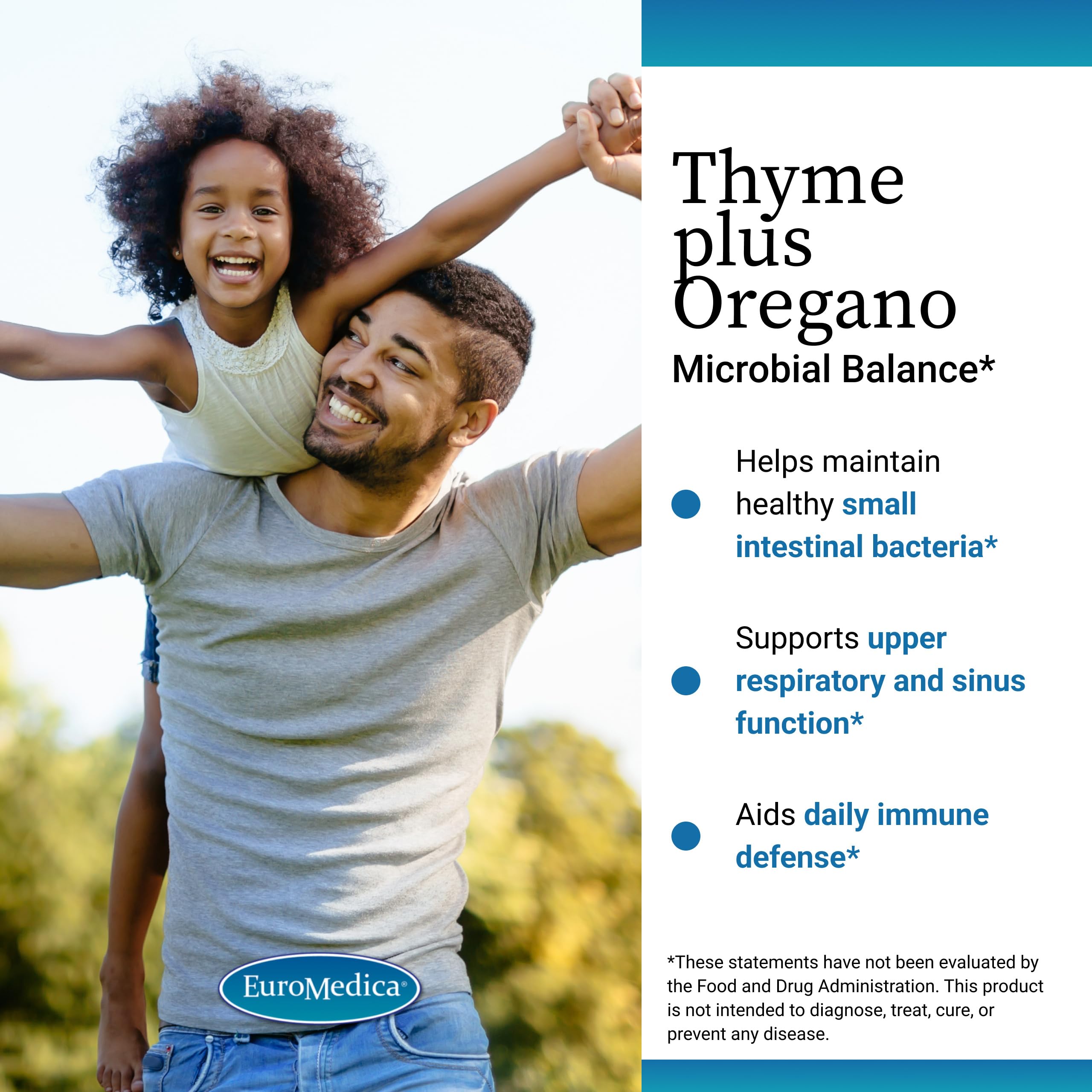 EuroMedica Thyme Plus Oregano - Immune & Digestive Support (30 Softgels)