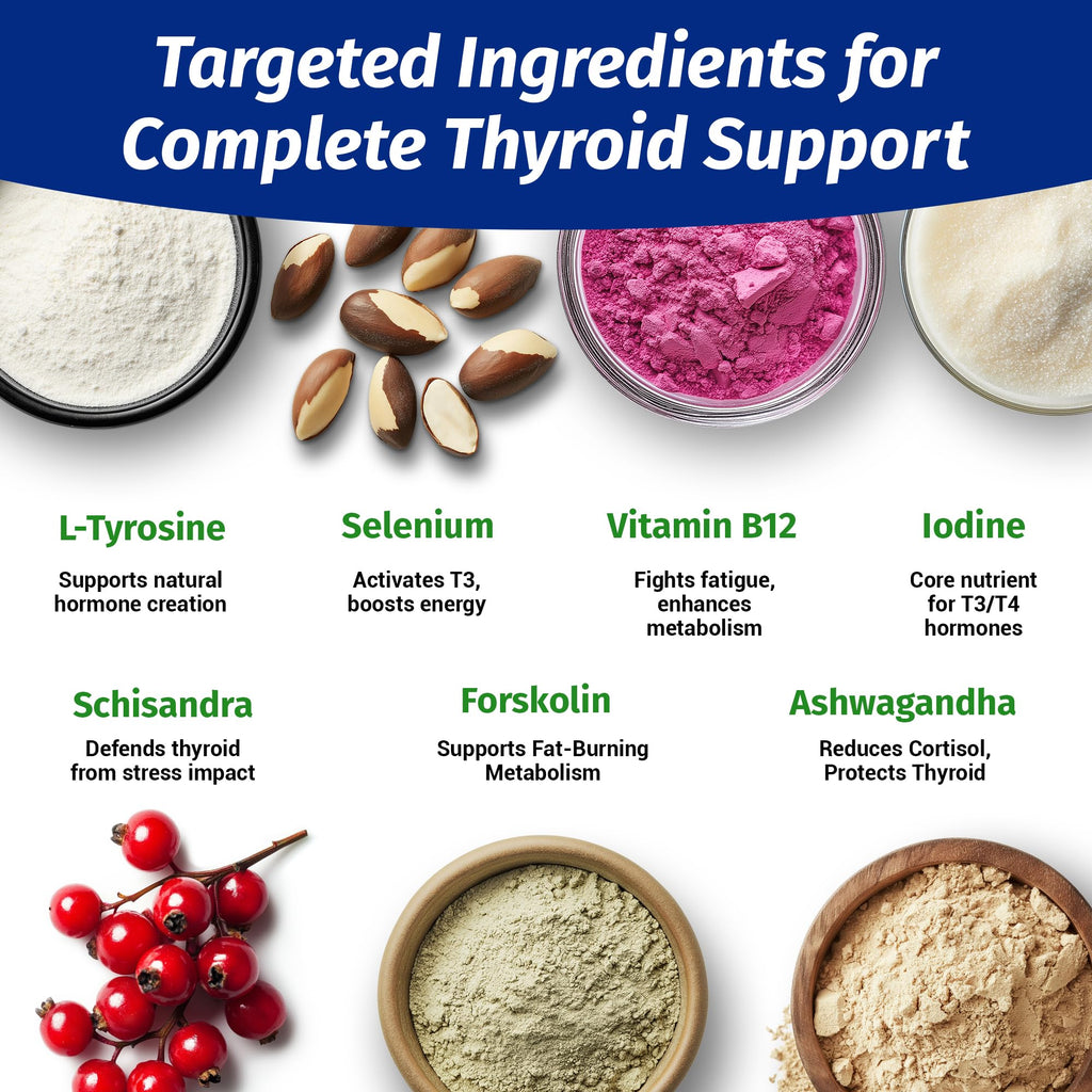 Thyroid Support Supplement - 30 Day Supply | Energy, Focus & Clarity