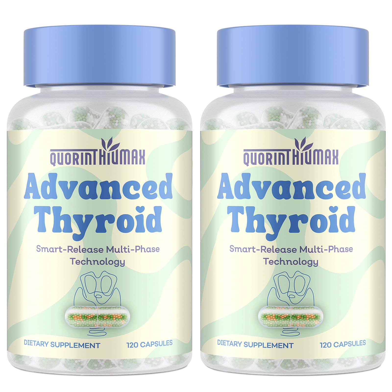 Thyroid Support for Women – 120 Capsules | ThyroSynth™ & GutThyro Probiotics