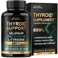 Thyroid Support for Women - Selenium 200 mcg & 21-in-1 Formula | USA
