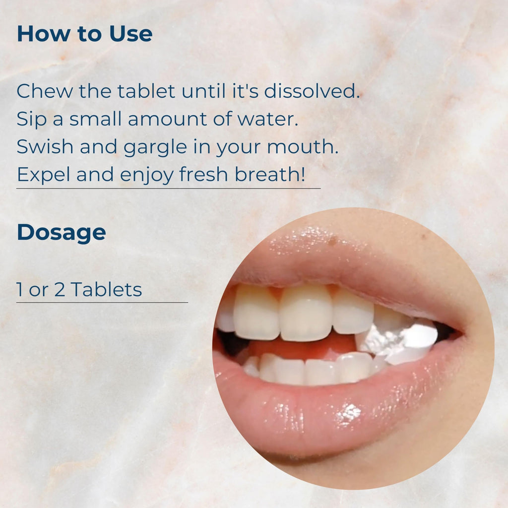 Tidalove Mouthwash Tablets - Alcohol-Free, Eco-Friendly, Travel-Friendly with Nano-HA & Green Tea - 124 Tablets (Tin)