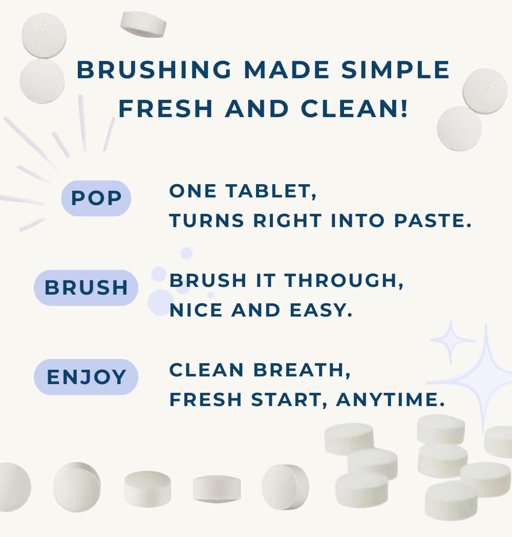 Tidalove Smile More Toothpaste Tablets with Fluoride – Vegan, Zero-Waste, Travel Maxi Pack (248 Tablets) Fresh Minty Yuzu