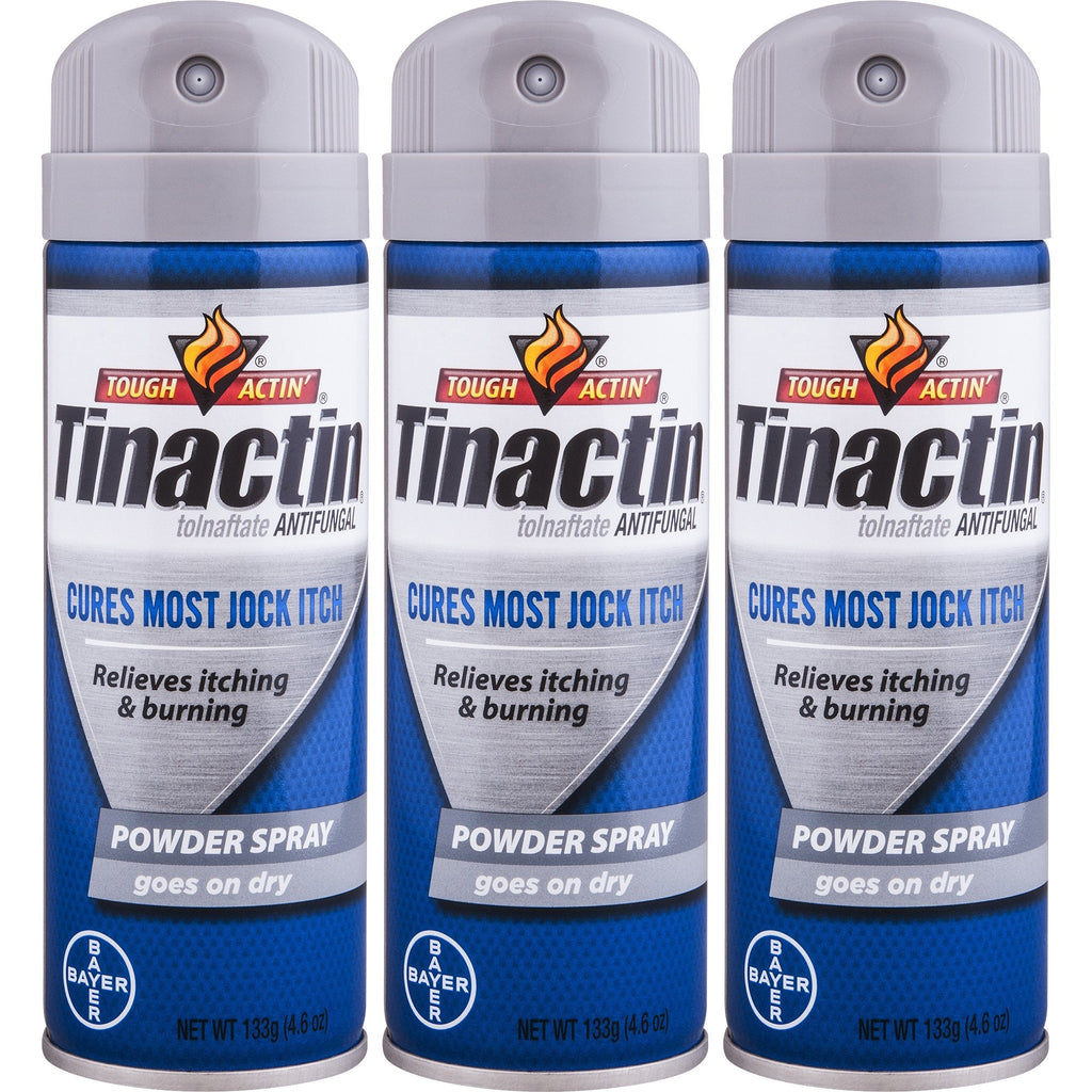 Tinactin Jock Itch Spray Powder 4.6 oz (Pack of 3) – Cooling, Absorbing Relief for Groin Area
