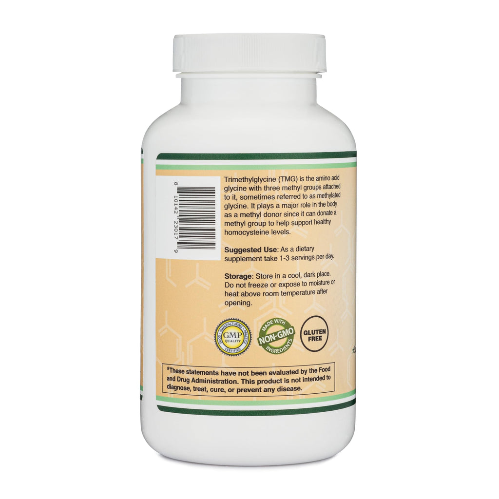 Double Wood TMG Trimethylglycine 1,000mg – 180 Capsules | Homocysteine Support