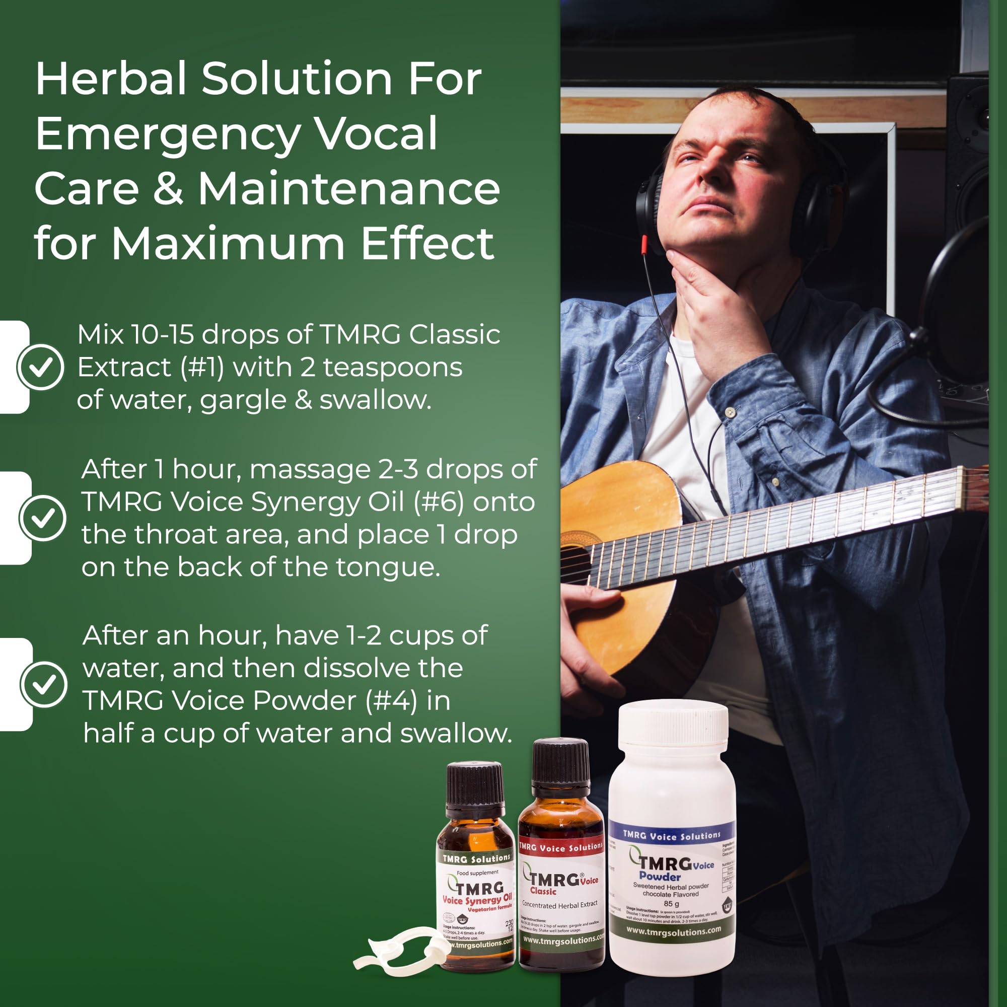 TMRG Powerful Vocal Recovery Kit - Large | Premium Herbal Remedy for Vocal Health & Recovery