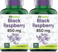 TNVitamins Black Raspberry Capsules 850mg - 180 Capsules (Pack of 2) | 3 Month Supply | Powerful Antioxidant