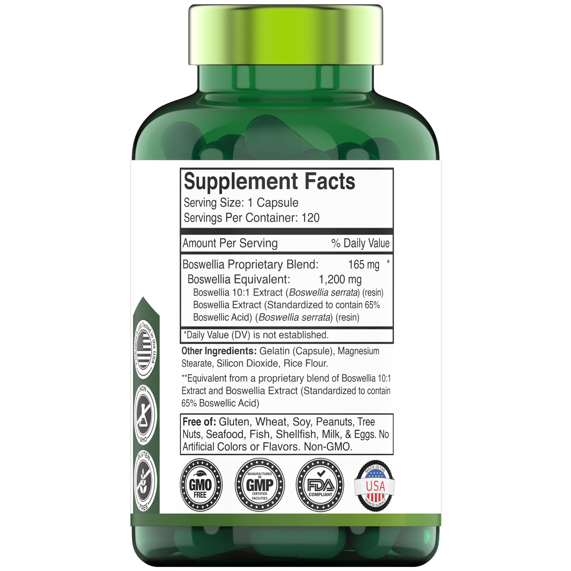 Boswellia Serrata 1200 MG Capsules | Joint Support | Frankincense (Pack of 2)