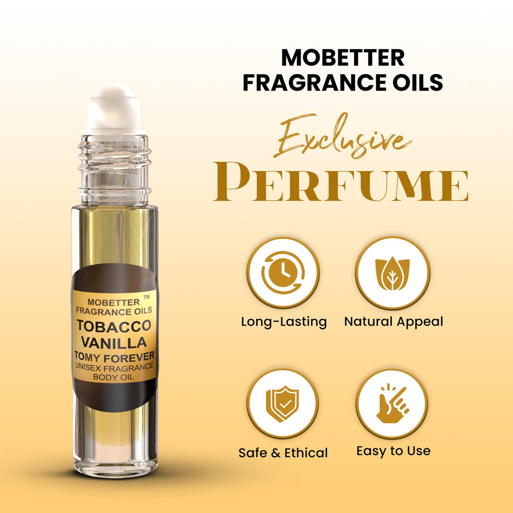 Tobacco Vanilla Unisex Body Oil (10ml Roll-On) – Long-Lasting Oriental Spicy Fragrance