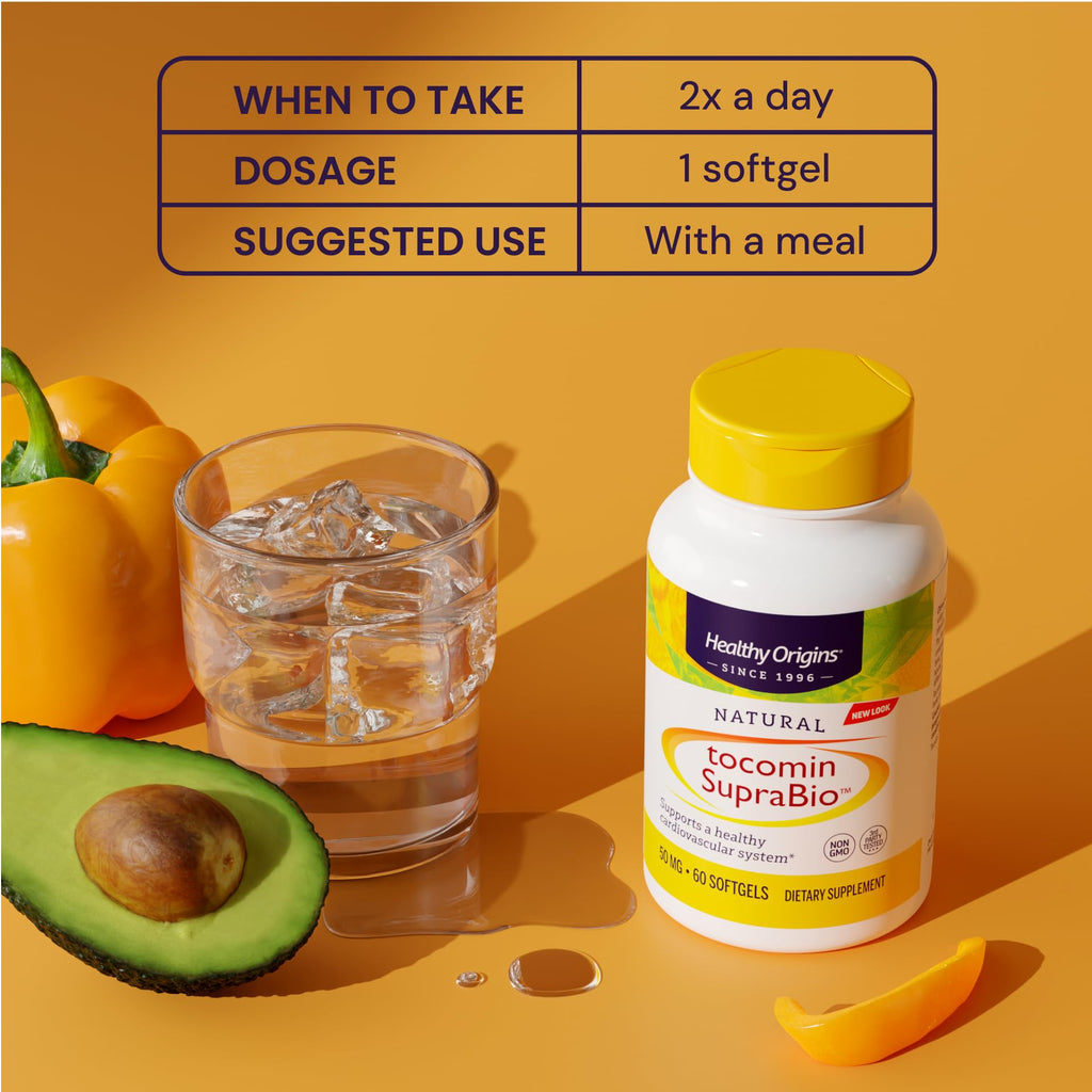 Healthy Origins Tocomin SupraBio Tocotrienols 50 mg — Full Spectrum Vitamin E, 150 Softgels