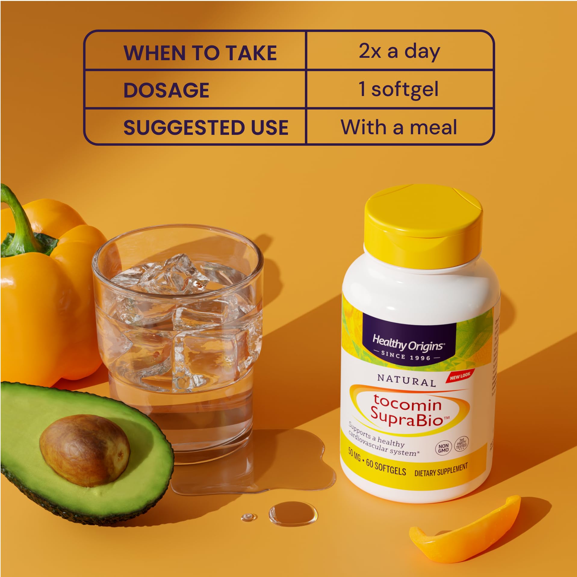 Healthy Origins Tocomin SupraBio Tocotrienols 50 mg — Full Spectrum Vitamin E, 150 Softgels