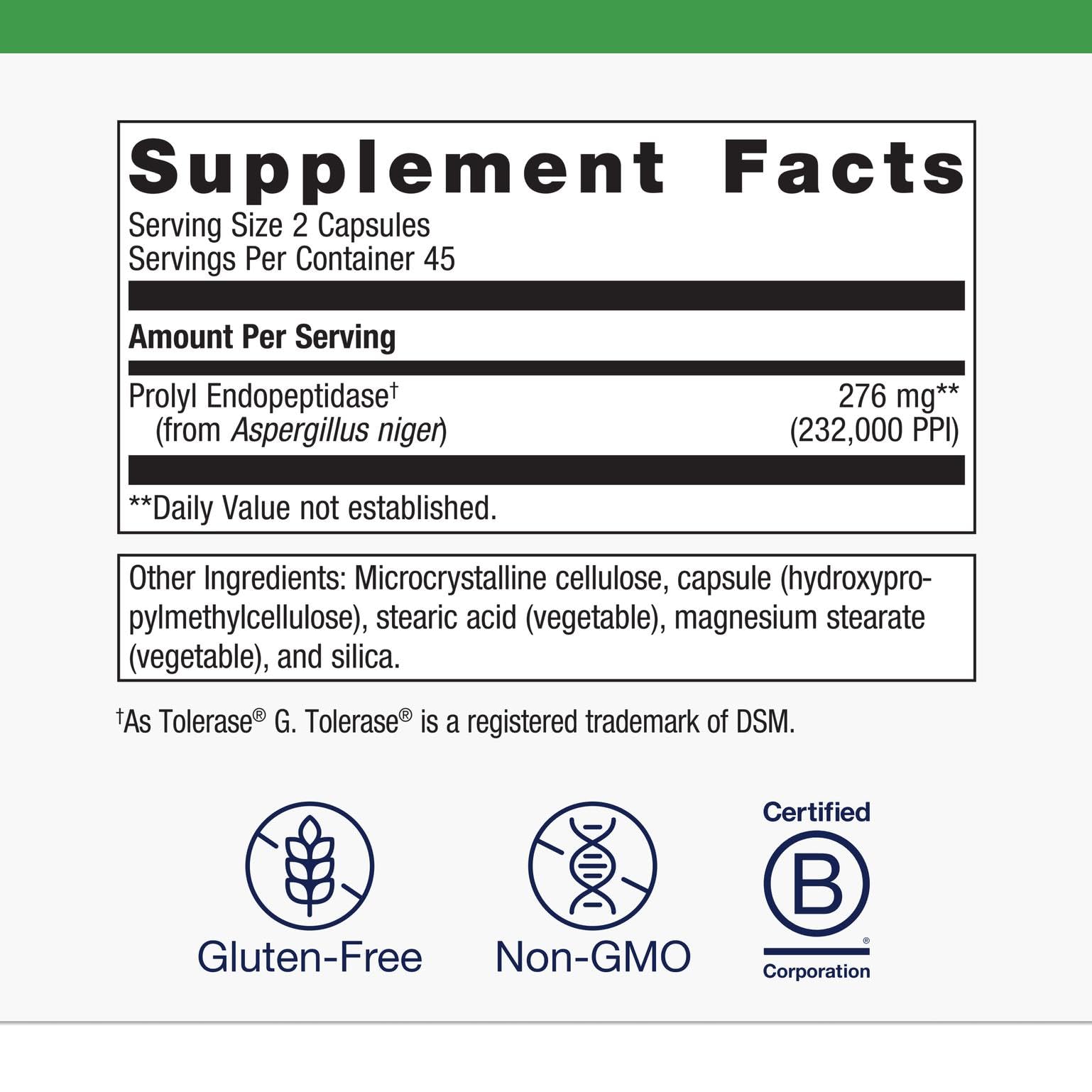 Metagenics SpectraZyme Gluten Digest Enzymes – 40 Capsules – Non-GMO & Vegetarian