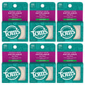 Tom's of Maine Waxed Antiplaque Floss, Spearmint – 32 Yards, 6-Pack (Packaging May Vary)