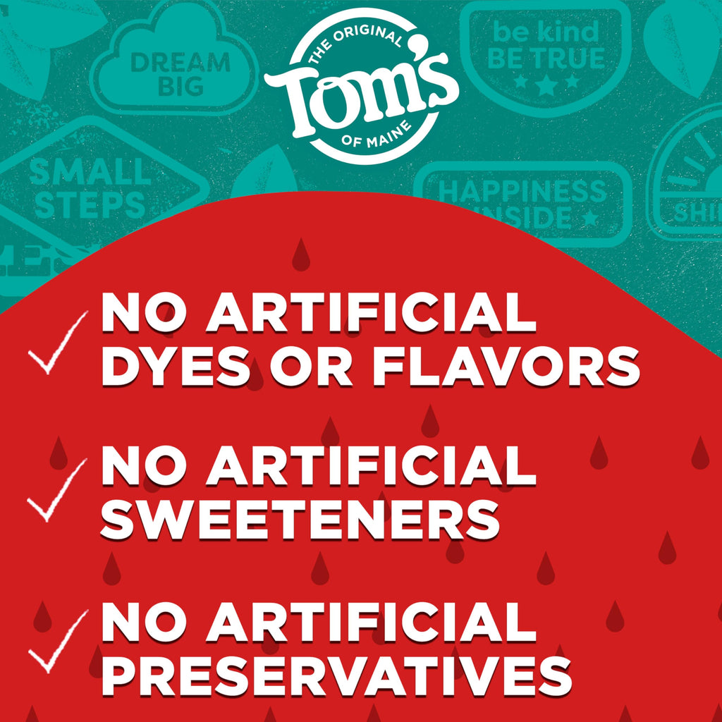 Tom's of Maine ADA Approved Fluoride Kids Toothpaste – Silly Strawberry, 5.1 oz, 3-Pack