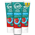 Tom's of Maine Kids Fluoride-Free Toothpaste - Silly Strawberry, Ages 2+, 3-Pack