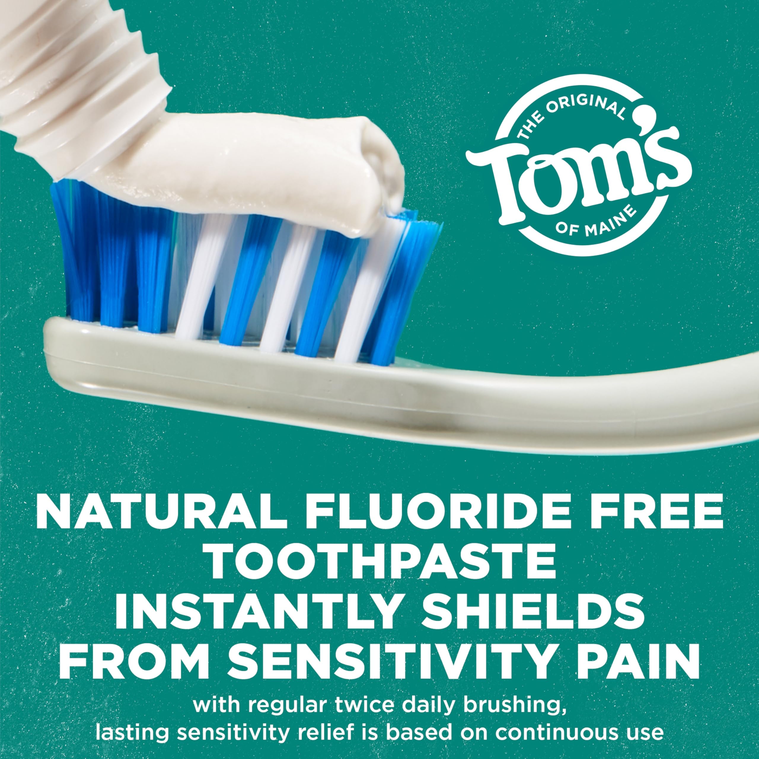 Tom's of Maine Fluoride-Free Rapid Relief Sensitive Toothpaste – Fresh Mint, 4 oz