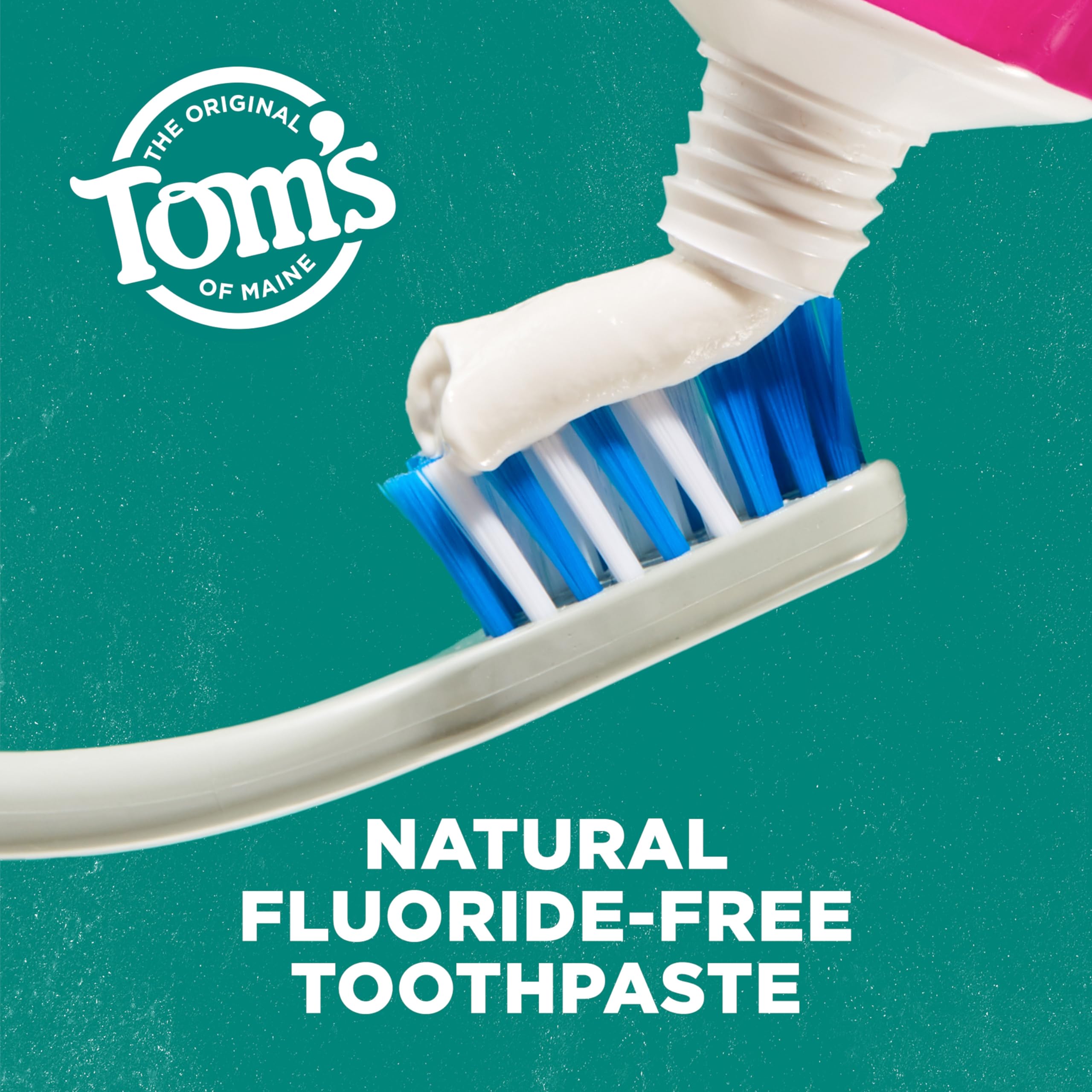 Tom’s of Maine Antiplaque & Whitening Fluoride Free Toothpaste Spearmint 3-Pack