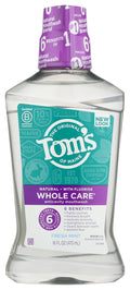 Tom's of Maine Whole Care Mouthwash – Fresh Mint, 16 oz