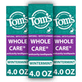 Tom's of Maine Whole Care Fluoride Toothpaste – Wintermint, 4 oz, 3-Pack