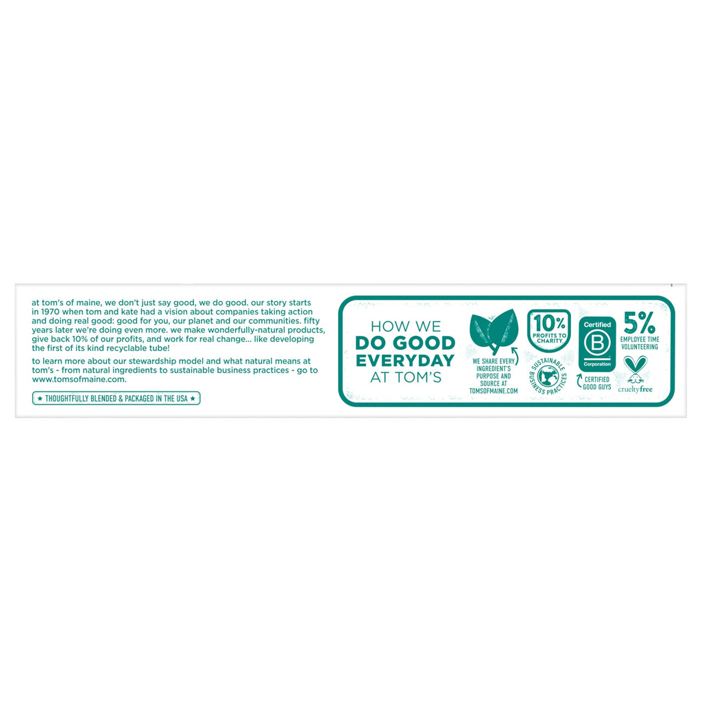 Tom's of Maine Wicked Fresh Natural Fluoride Toothpaste Cool Peppermint 4.7 oz 2-Pack