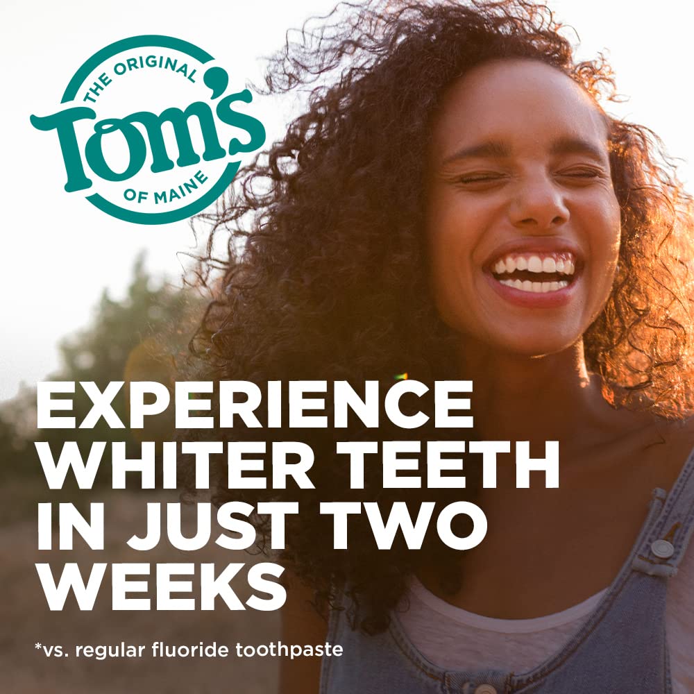 Tom's of Maine Luminous White Toothpaste with Fluoride – Clean Mint, 4.7 oz (Packaging May Vary)