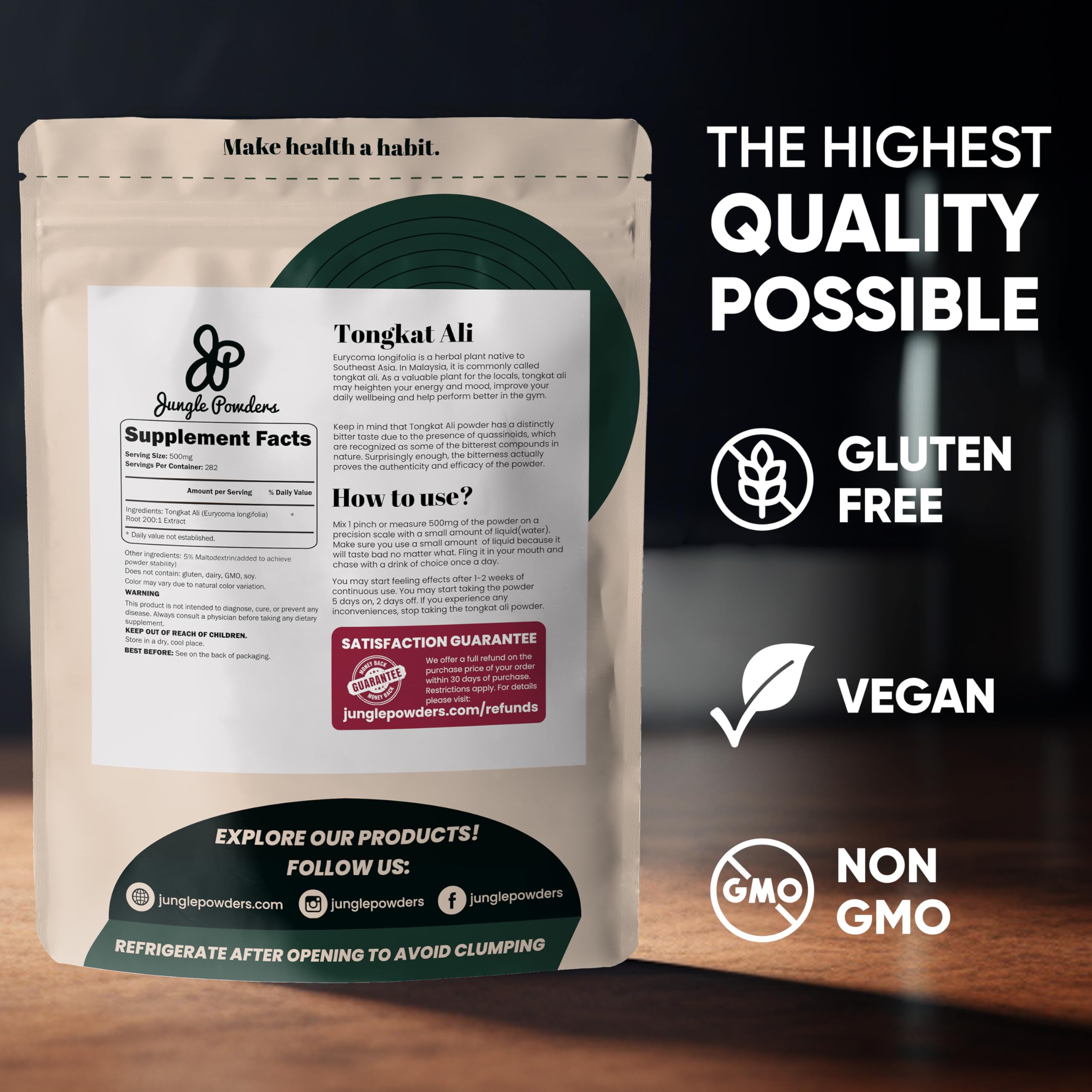 Tongkat Ali Powder 200:1 Extract – Jungle Powders 5 oz