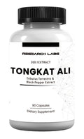 Research Labs Tongkat Ali Extract Capsules 200x — 200,000 mg | Strength, Drive & Performance
