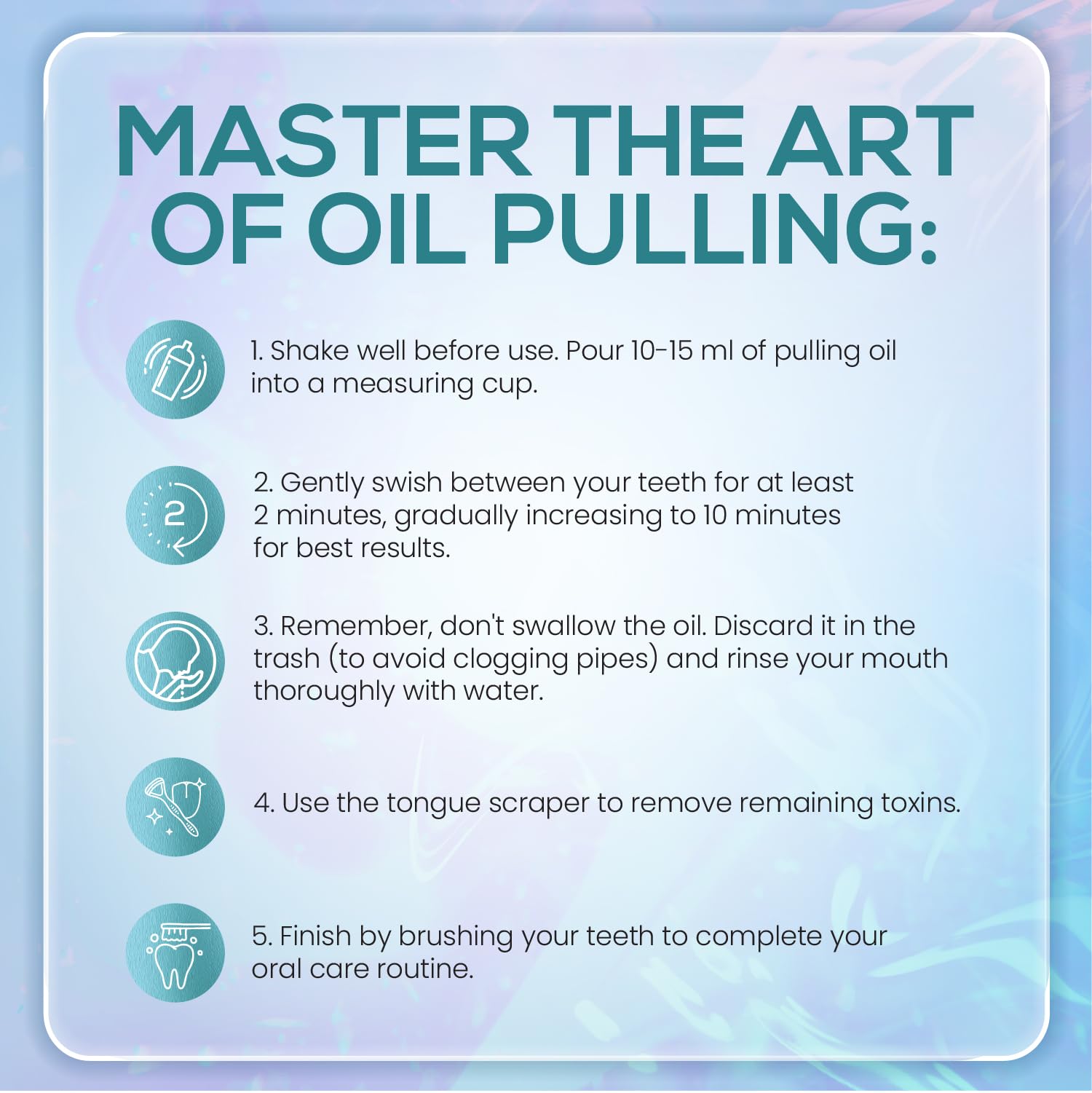 Venus Visage Coconut Oil Pulling Oil with Tongue Scraper – 8 oz, Alcohol-Free