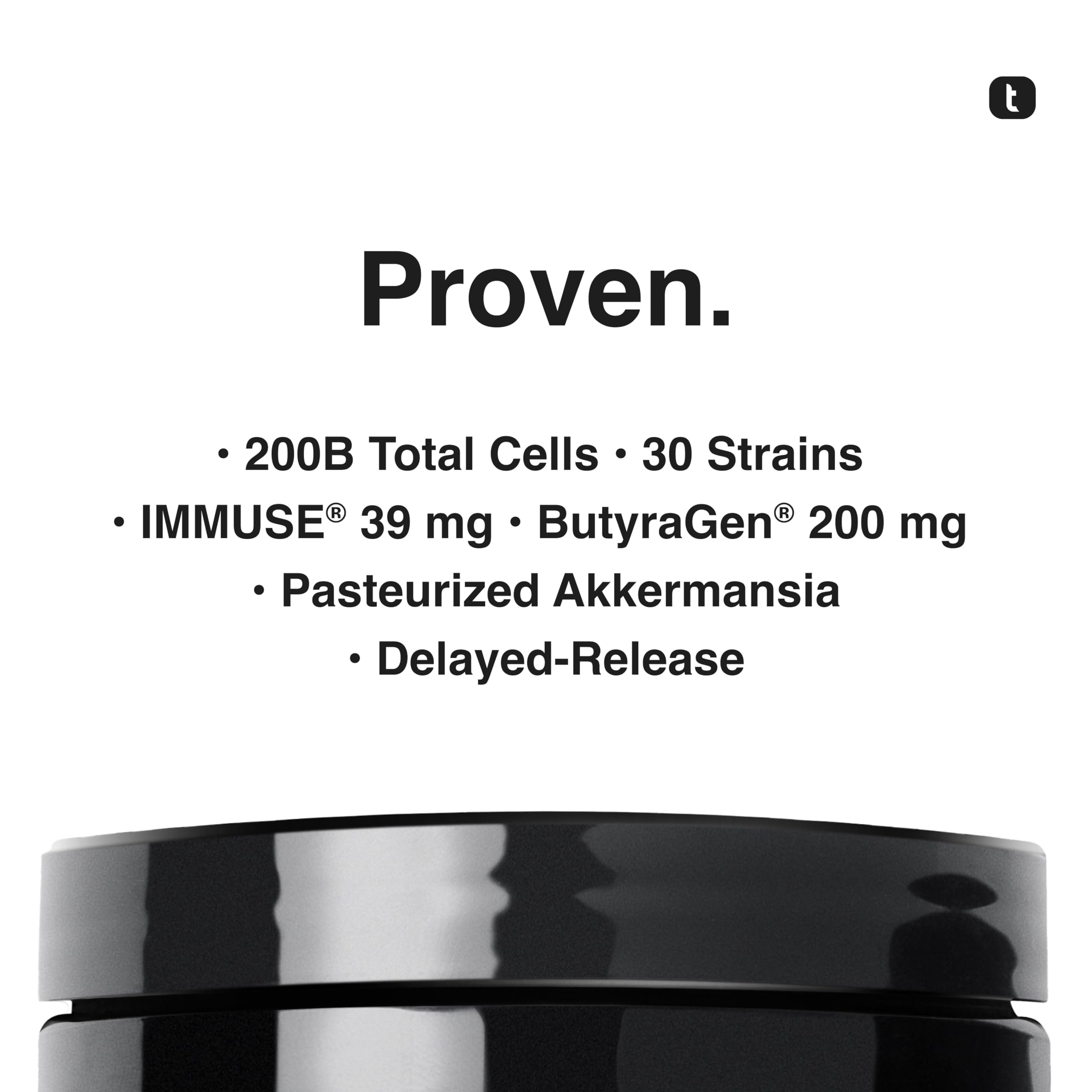 Toniiq Prebiotics and Probiotics – 200B TFU Synbiotic with IMMUSE and ButyraGen – 30 Strains – 60 Capsules