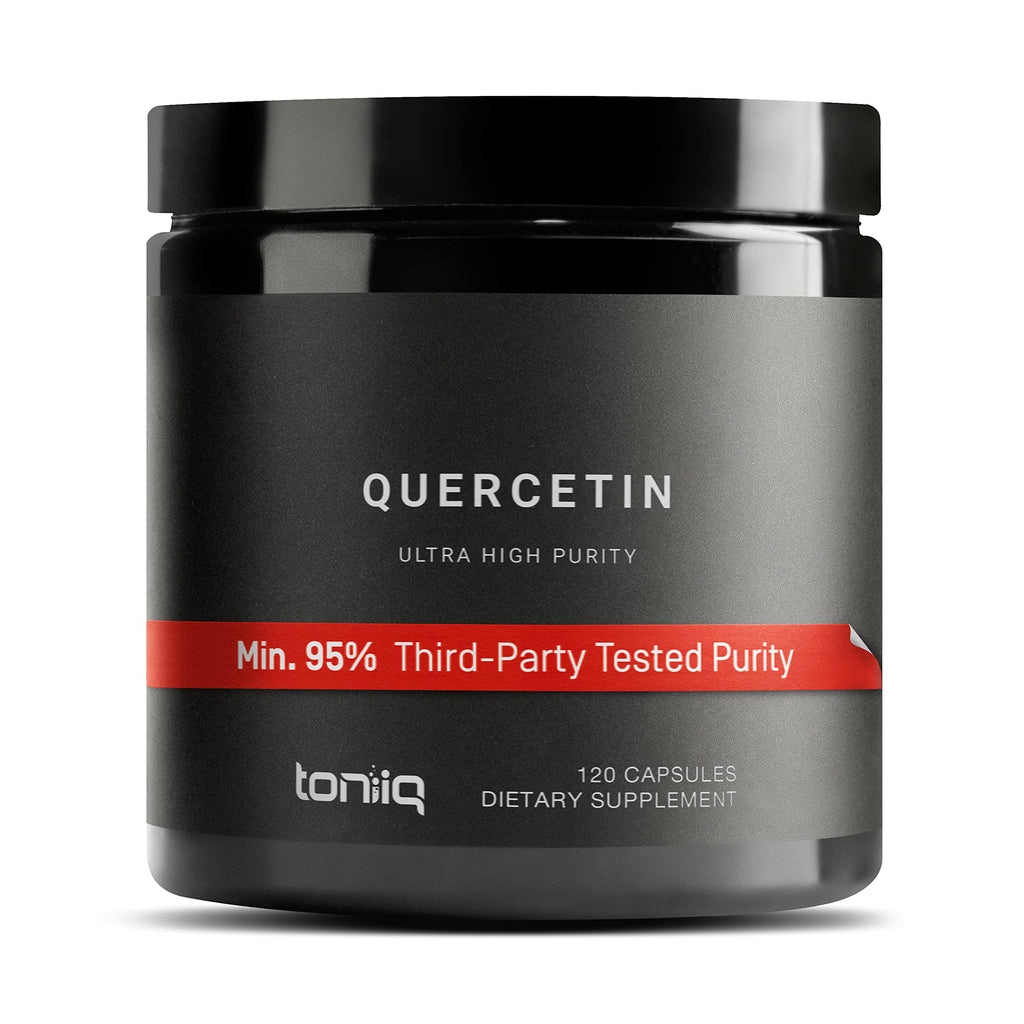 Toniiq Ultra High Purity Quercetin Capsules - 95%+ Purified, 1000mg Per Serving, 120 Capsules