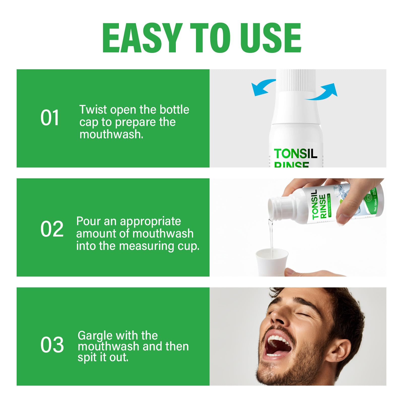 Tonsil Stone Remover Mouthwash - Natural Relief for Tonsil Stones & Fresh Breath