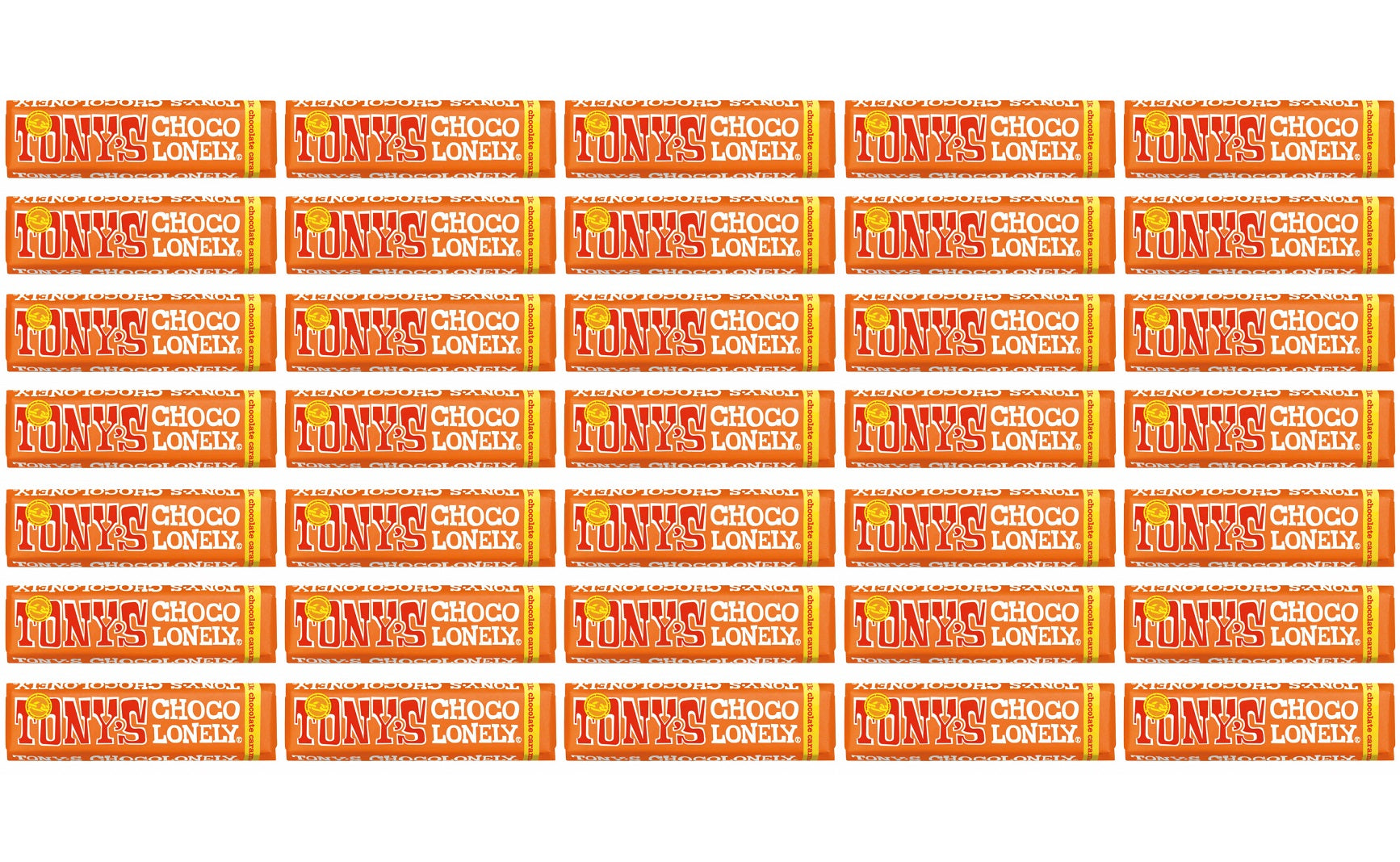 35 x Tonys Chocolonely Milk Chocolate Caramel Sea Salt 35G