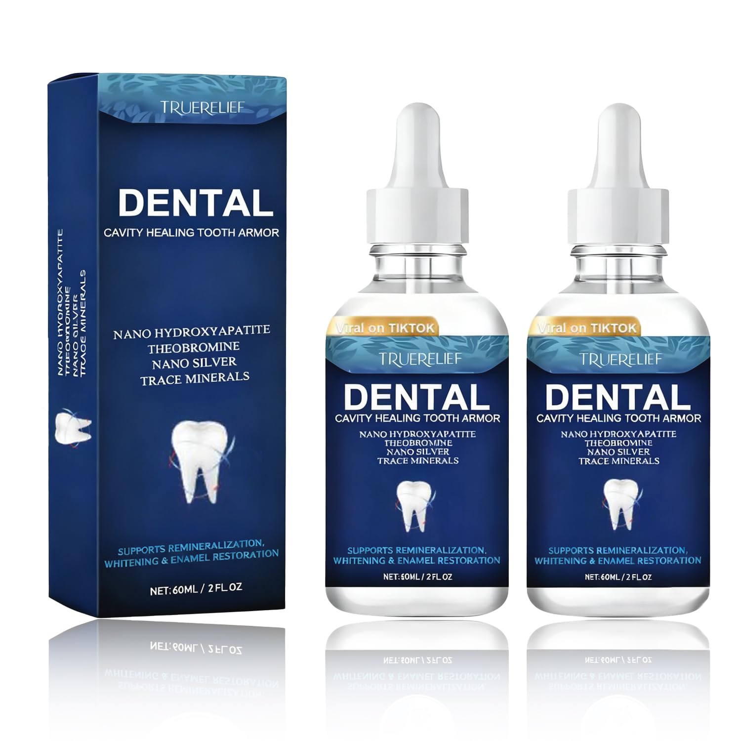 Cavity Healing Tooth Armor Liquid – Transparent Enamel Strengthening with Hydroxyapatite