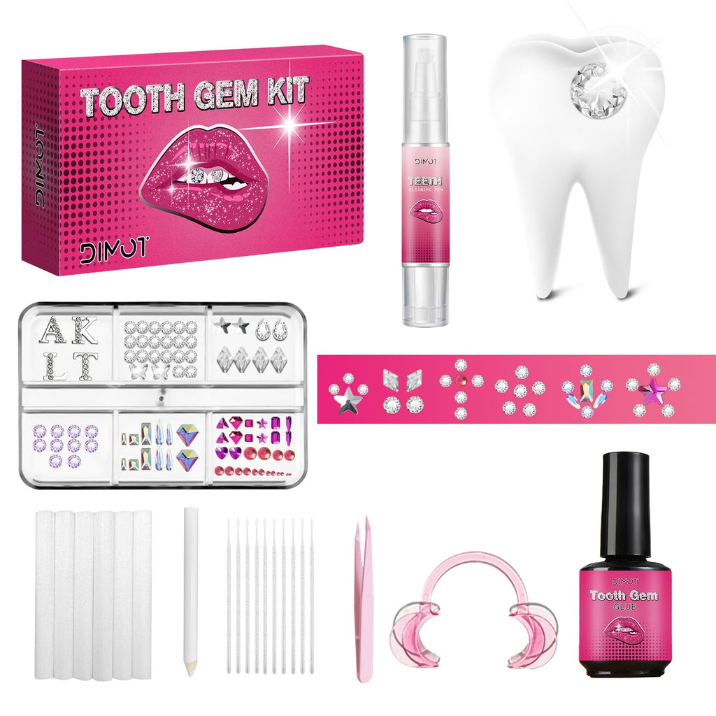 Tooth Gems Kit with Light — 139-Piece DIY Tooth Jewelry Set (2025) for Men & Women